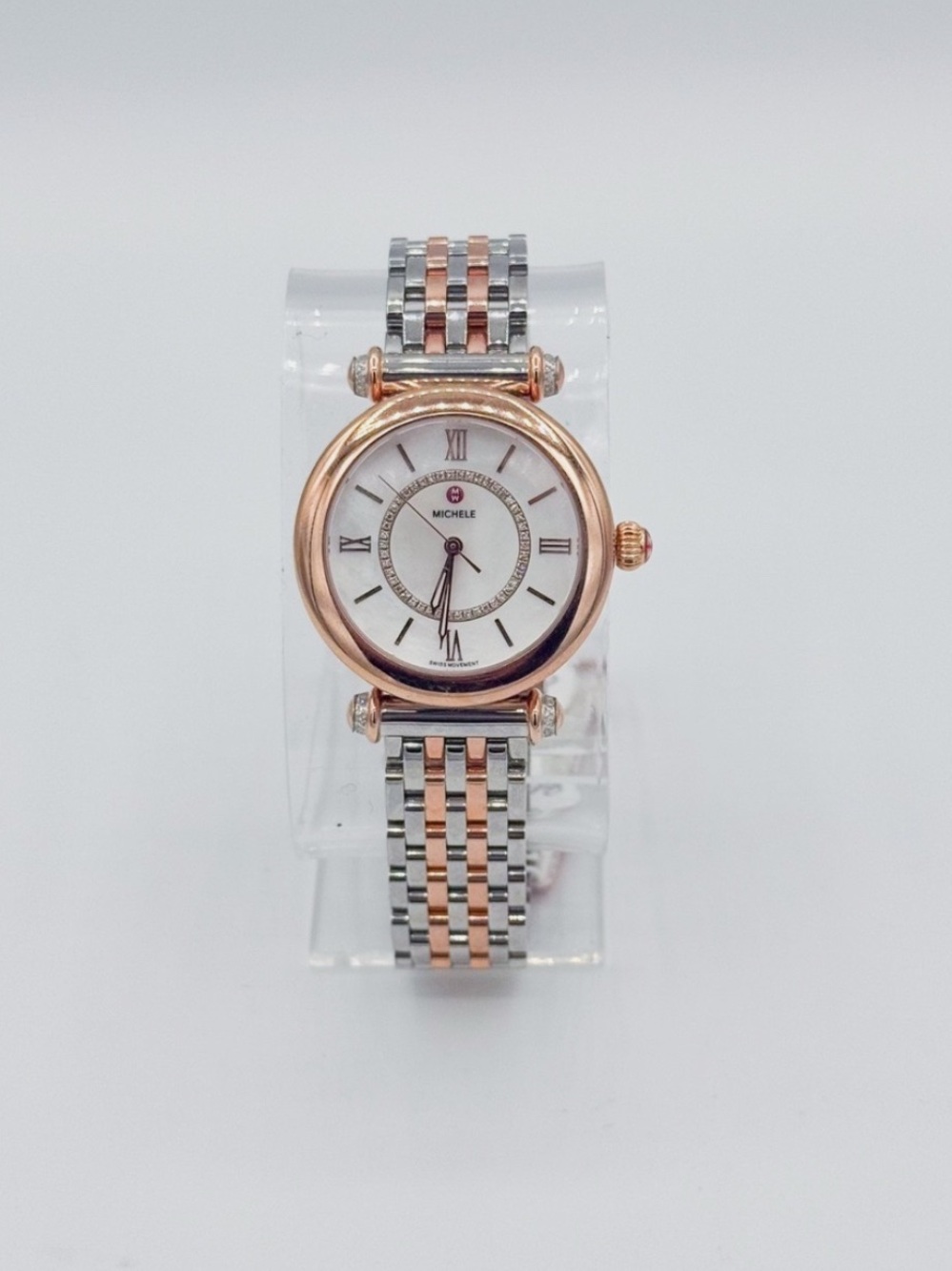 Michele Diamond Caber Mid Watch Rose gold Two Tone